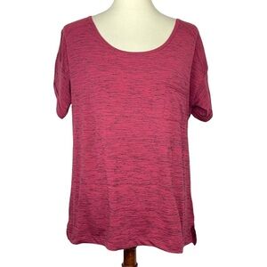 Kuhl Red Burgundy Space-Dye Scoop Neck Tee T-Shirt‎ Womens Size Medium